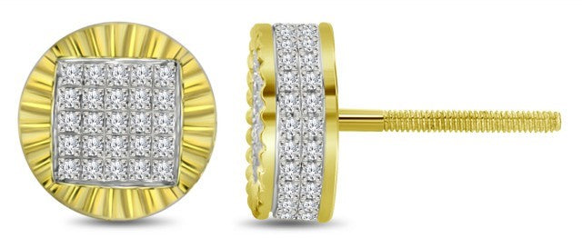 14K Yellow Gold 0.54 Cttw Diamond Earring