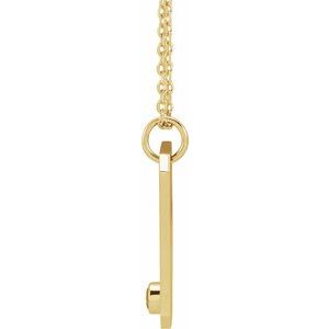 14K Yellow Gold Zodiac Virgo Round 2.5 Mm G-H I1 Natural Spessartite Garnet And 0.01 Ctw Natural Diamond Zodiac Constellation Necklace, Length: 18 In