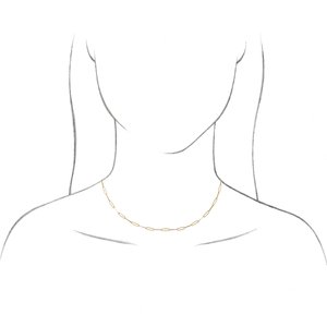 14K Yellow Or White Or Rose Gold Or Sterling Silver 2.6 mm Lobster Clasp Polished Paperclip-Style Chain