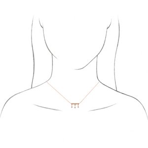 14K Yellow Gold Round G-H I1 1/5 Ctw Natural Diamond Fringe Necklace, Length: 18 In