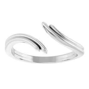 Sterling Silver Polished Open Bypass Ring Size 7