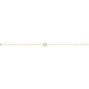 14K Yellow Gold Natural Diamond Round 1.2 Mm 11.43 X 7.94 Mm 6 1/2-7 1/2 In I1, G-H Polished .03 Ctw Natural Diamond Minimalist Circle Bracelet