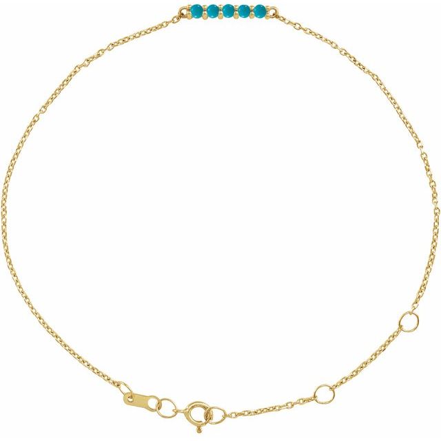 14K Yellow Or Rose Gold Or Sterling Silver Or Platinum Round 2 Mm 15.67 X 2.32 Mm Polished Natural Gemstone Minimalist Cabochon Bar 6 1/2-7 1/2 In Bracelet