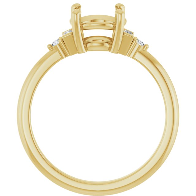 14K Yellow Or White Gold Round Polished Lab-Grown Diamond Semi-Set Engagement Ring