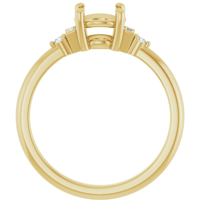 14K Yellow Or White Gold Round Polished Lab-Grown Diamond Semi-Set Engagement Ring