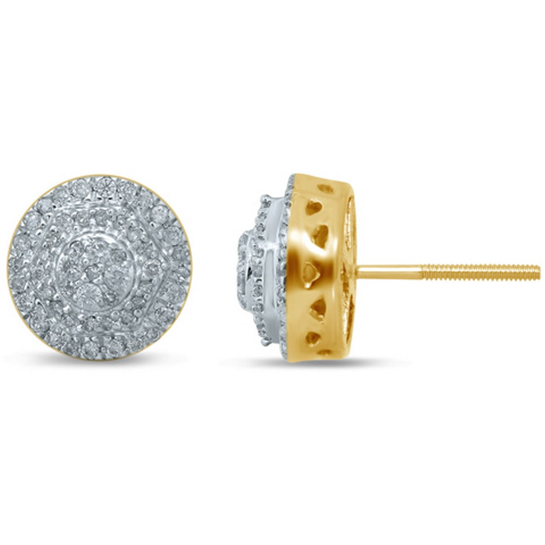 10K Yellow Gold 0.47-0.54 Cttw Diamond Earring