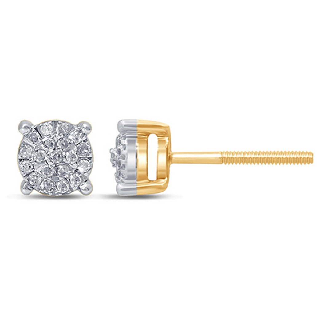 10K Yellow Gold 0.15-0.16 Cttw Diamond Earring
