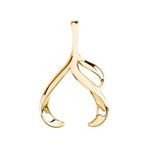 14K Yellow Gold 25.25 X 15.25 Mm Polished Metal Fashion Pendant