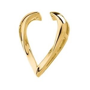 14K Yellow Gold 17.25 X 13.25 Mm Polished Pendant Enhancer
