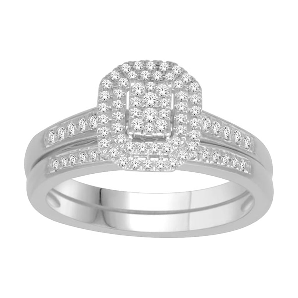 10K White Gold 0.33 Cttw Diamond One Band Ladies Ring