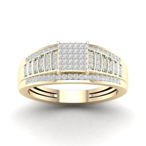 10K Yellow Gold 0.25 Cttw Diamond Ladies Ring