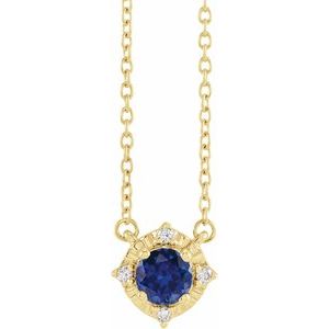 14K Yellow Or White Or Rose Gold Or Sterling Silver 4.5 Mm Polished .04 CTW I2, H+ Natural Diamond Halo-Style 18" Necklace