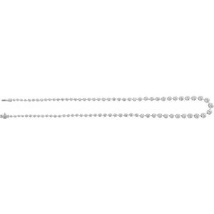 14K White Gold Round G-H Si 6 3/4 Ctw Lab-Grown Diamond Line Necklace, Length: 16 In