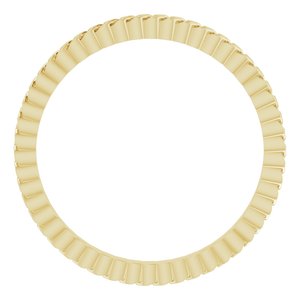 10K Yellow Gold 2 Mm Polished Ladies Chain Link Inspired Band Size 7.5