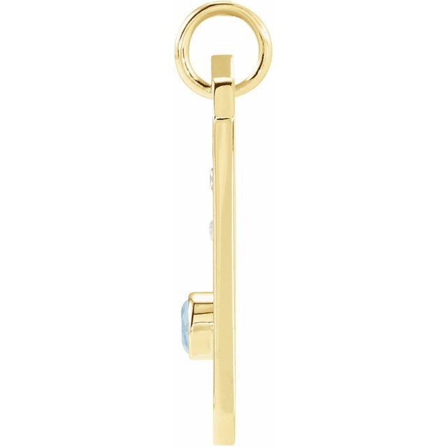 14K Yellow Gold Round 2.5 Mm I1, G-H Polished .01 Ctw Natural Diamond Zodiac Constellation Pendant