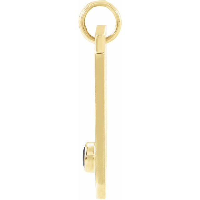 14K Yellow Gold Round 2.5 Mm I1, G-H Polished .01 Ctw Natural Diamond Zodiac Constellation Pendant