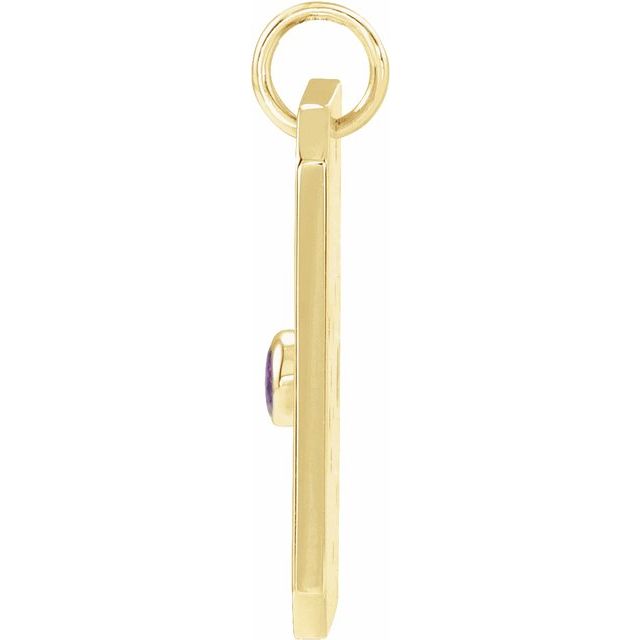 14K Yellow Gold Round 2.5 Mm I1, G-H Polished .01 Ctw Natural Diamond Zodiac Constellation Pendant