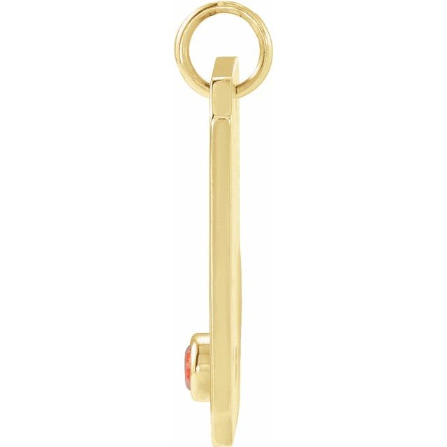 14K Yellow Gold Round 2.5 Mm I1, G-H Polished .01 Ctw Natural Diamond Zodiac Constellation Pendant