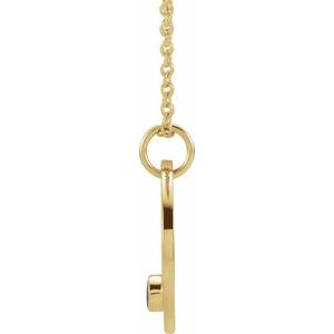 14K Yellow Gold Zodiac Sagittarius Round 2.5 Mm Natural Amethyst Zodiac Necklace, Length: 18 In