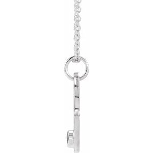 Sterling Silver Zodiac Aquarius Round 2.5 Mm Natural Black Spinel Zodiac Necklace, Length: 18 In