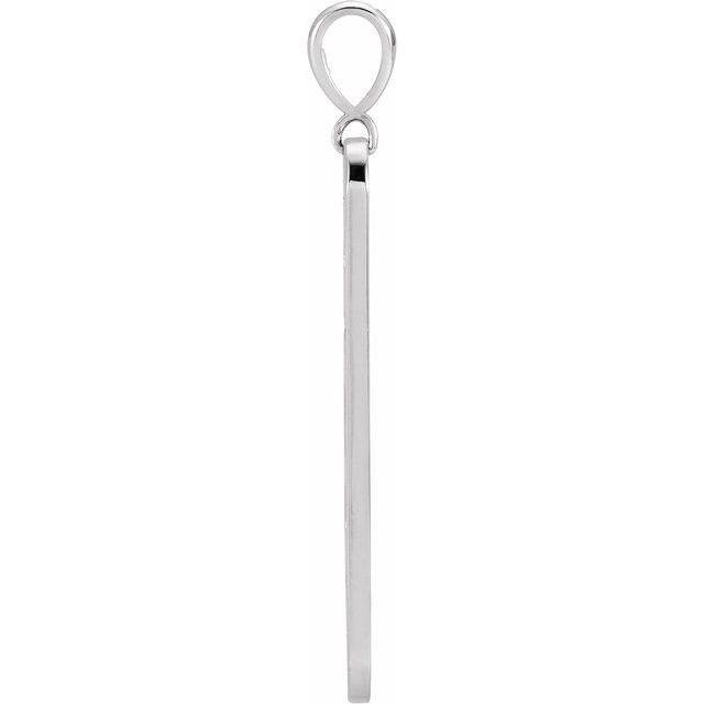 14K Yellow Or White Gold Or Sterling Silver Round 1Mm I1, G-H Polished .01 Ctw Natural Diamond Moon Phases Bar Pendant