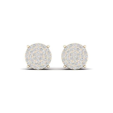 10K Yellow Gold 0.20 Cttw Diamond Earring