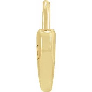 14K Yellow Gold 8.5 X 6 Mm Polished Engravable Heart-Shaped Lock Pendant