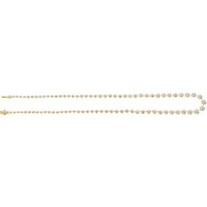 14K Yellow Gold Round G-H Si 6 3/4 Ctw Lab-Grown Diamond Line Necklace, Length: 16 In