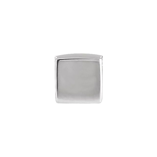 14K White Gold 5 X 5 Mm Polished Cube Pendant