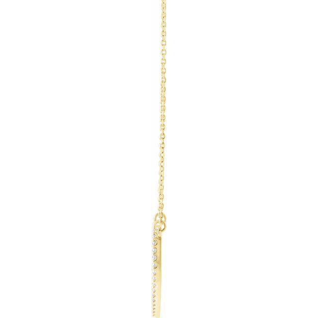 14K Yellow Gold 21.1 X 18.7 Mm 16 In Polished 1/4 Ctw Natural Diamond Heart Necklace