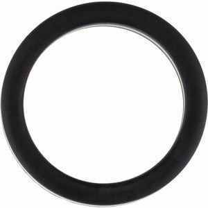 Black With White Stripe Silicone 8 Mm Dome Comfort Fit Band