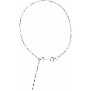 Sterling Silver Spring Ring Adjustable Threader Cable Chain, Length: 6-8 In, Width: 1.1 Mm