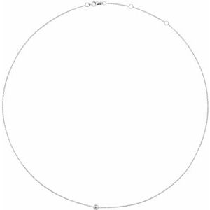 Sterling Silver 4 Mm 16-18 In Polished 4Mm Metal Ball Slide Necklace