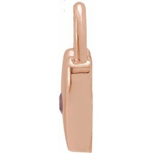 14K Rose Gold Round 2 Mm Natural Pink Sapphire Heart Lock Pendant