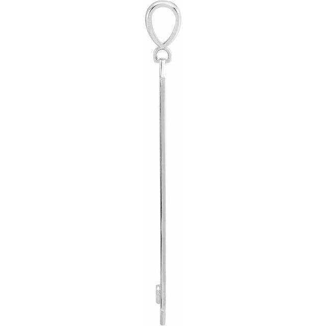 14K Yellow Or White Gold Round 2Mm I1, G-H Polished .03 Ctw Natural Diamond Engravable Bar Pendant