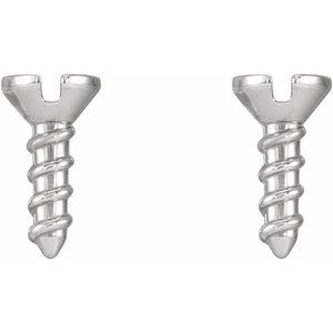 Sterling Silver Hardware Screw Earrings