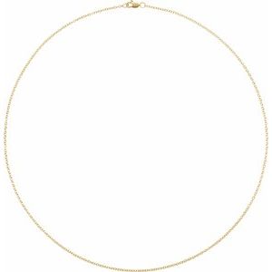 14K Rose Gold 1.5 Mm Lobster Clasp Polished Cable Chain