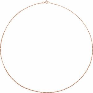 14K Yellow Or White Or Rose Gold Or Sterling Silver 1.28 mm Spring Ring Polished Figaro Chain