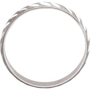 14K White Gold Youth Diamond Cut Ring Size 1
