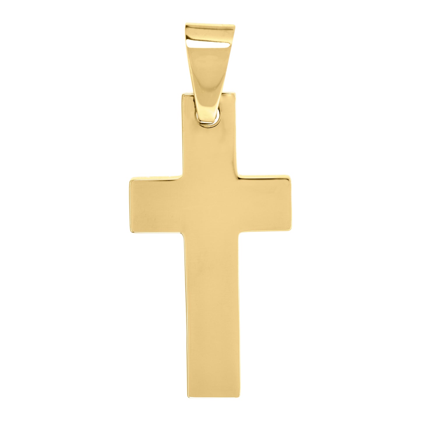 Stainless Steel Mens Polished Cross Religious Charm Pendant