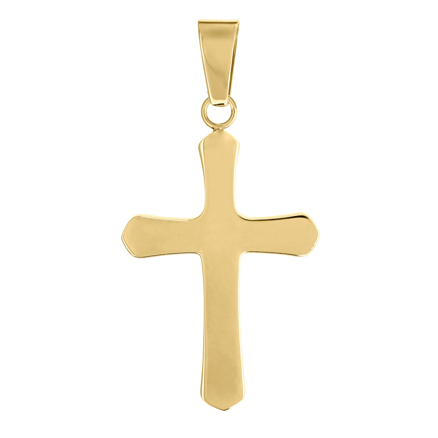 Stainless Steel Mens Polished Cross Religious Charm Pendant