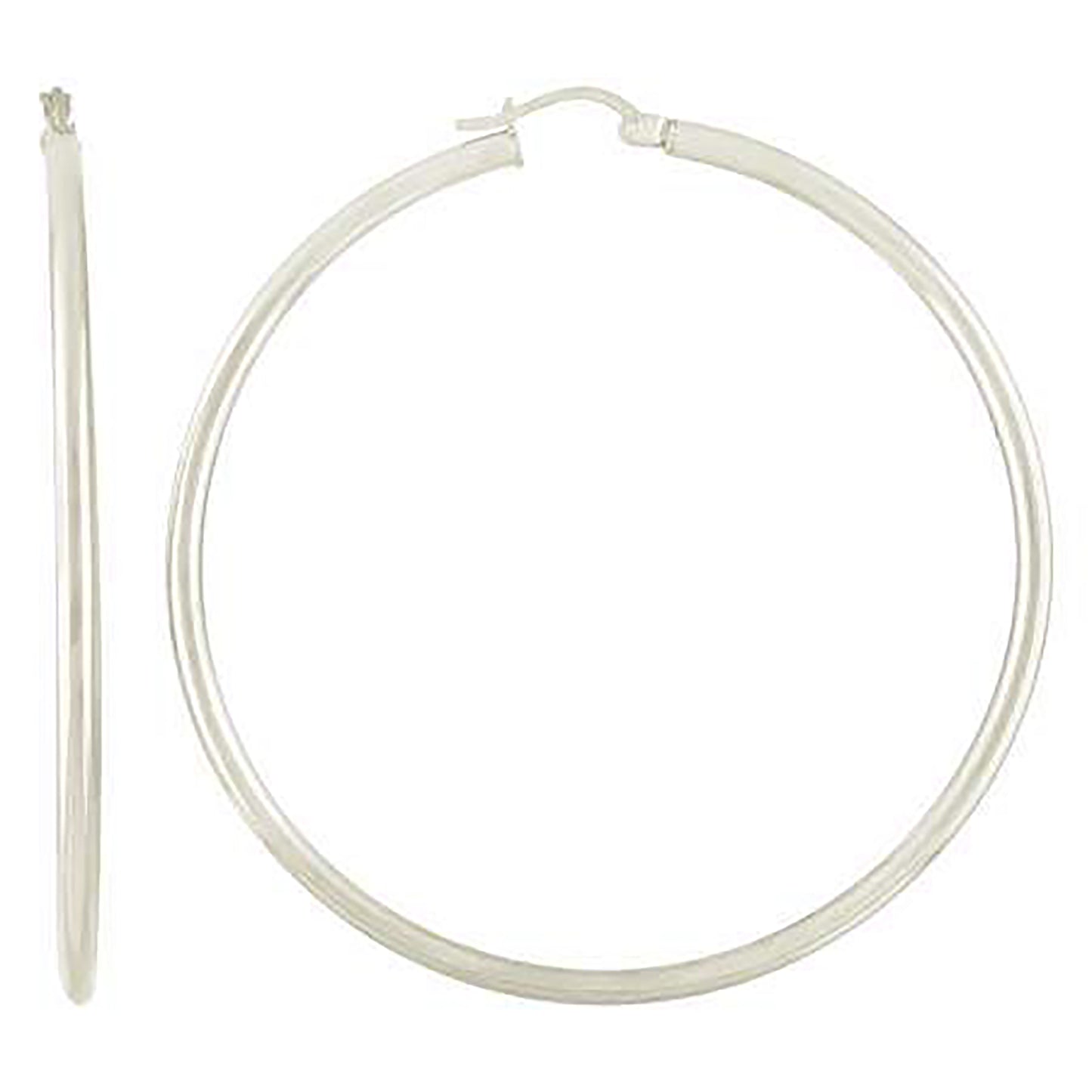 Sterling Silver Womens Classic Hoop Earrings