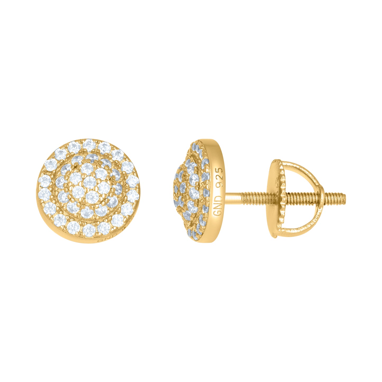 Sterling Silver Or Yellow-Tone Women Cubic-Zirconia Fashion Stud Earrings