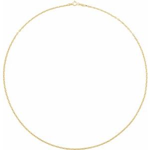 14K Yellow Gold Hollow Diamond-Cut Anchor Chain, Length: 7 In, Width: 1.8 Mm