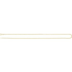 14K Yellow Gold Hollow Diamond-Cut Anchor Chain, Length: 7 In, Width: 1.8 Mm