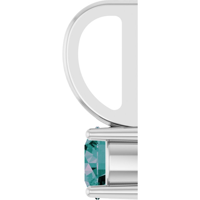 14K Yellow Or White Gold Or Sterling Silver Round 4 Mm Polished Imitation Gemstone Charm/Pendant