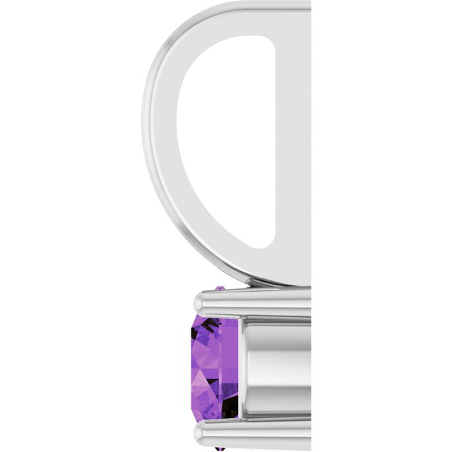 14K Yellow Or White Gold Or Sterling Silver Round 4 Mm Polished Imitation Gemstone Charm/Pendant