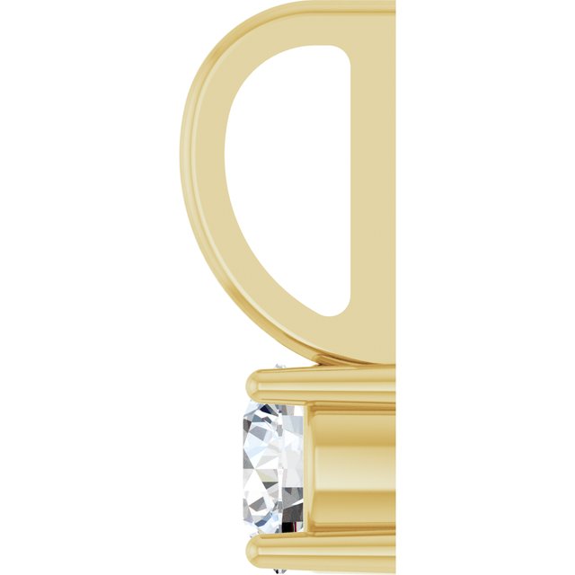 14K Yellow Or White Gold Or Sterling Silver Round 4 Mm Polished Imitation Gemstone Charm/Pendant