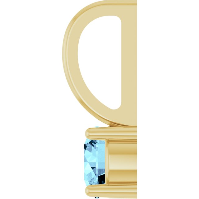 14K Yellow Or White Gold Or Sterling Silver Round 4 Mm Polished Imitation Gemstone Charm/Pendant