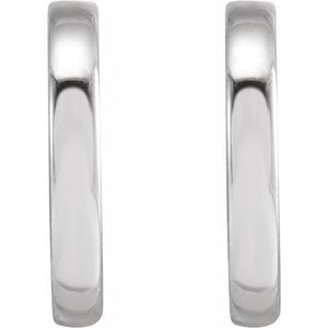 Sterling Silver Pair 10Mm Hoop Earrings, Length: 10 Mm, Thickness: 1.5 Mm